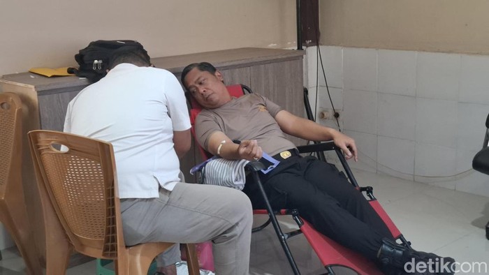 Polres Lubuklinggau menggelar kegiatan bakti kesehatan donor darah