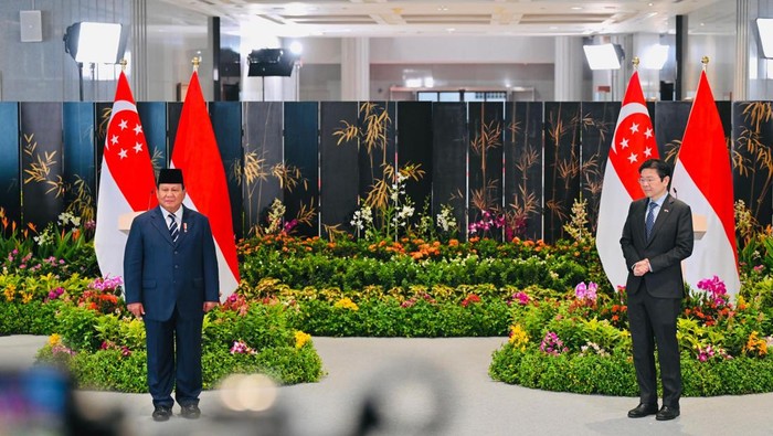 Prabowo dan PM Lawrence Wong.