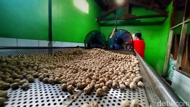 Produksi bakso ikan sabar di Gang Gumilar Sukabumi