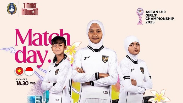 Timnas Putri Indonesia U-19 akan melawan tuan rumah Vietnam U-19 dalam laga semifinal ASEAN U-19 Girls Championship 2025.
