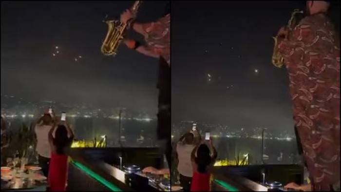 Viral Pesta di Atap Lebanon saat Rudal Israel-Iran Hujani Langit