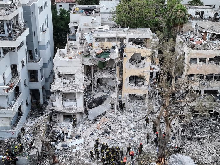 Wajah Salah Satu Sudut Kota Tel Aviv Usai Dibombardir Iran