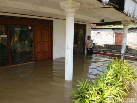 Banjir di Desa Tunggulsari, Kecamatan Tayu, Pati, Selasa (17/6/2025) siang.