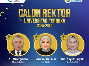 Debat Rektor UT Digelar Juli, 3 Nama Lolos ke Tahap Akhir