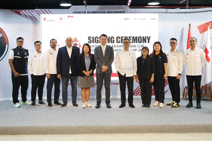 Senin, 16 Juni 2025. IWbA - Signing Ceremony Penyelenggaraan Asian Cup Woodball 2025 Antara IWbA, NOC dan Asian Woodball Federation (AWBF) di lt 16 NOC Indonesia HQ, Menara Olahraga Senayan - Jakarta