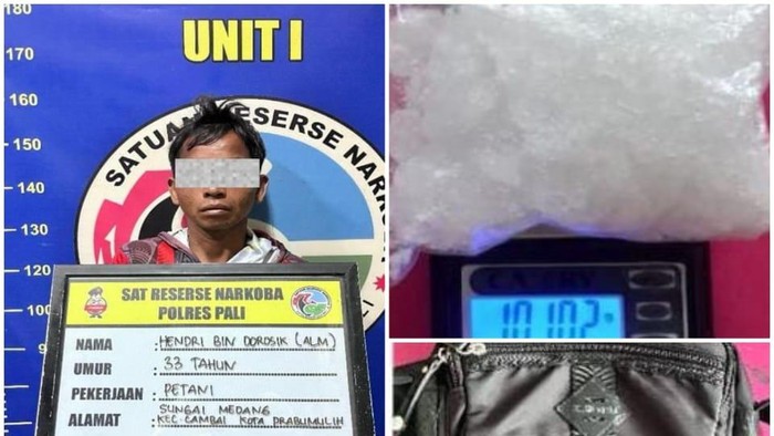 Pelaku Hendri, pengedar narkoba di PALI.