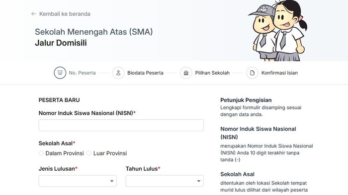 Pendaftaran SPMB Jambi 2025