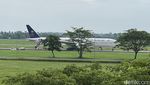 Penampakan Pesawat Saudia Airlines yang Mendarat Darurat di Kualanamu