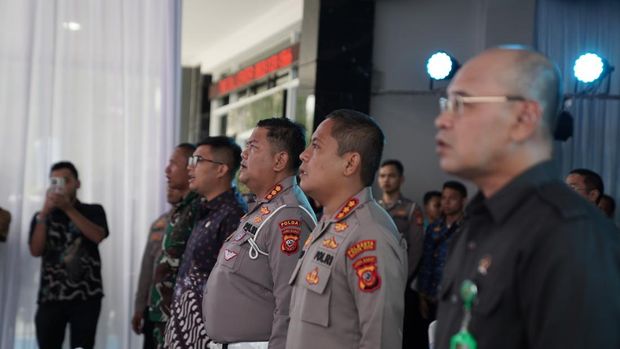 Bupati Bogor Rudy Susmanto dalam acara peresmian Pos Gadong Hoegeng, Pos Soebianto hingga peresmian Jalan Jenderal Hoegeng Iman Santoso