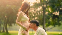 Nita Vior dan baby bump yang makim besar. (Foto: Instagram @nitavior)