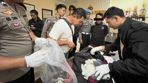 Polisi menangkap pria berinisial KWA lantaran menembak warga di sebuah mini market di Desa Sakti, Kecamatan Nusa Penida, Klungkung, Bali. (Foto: Dok. Istimewa)