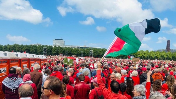 Aksi Diaspora Ikut Bela Palestina di Negeri Kincir