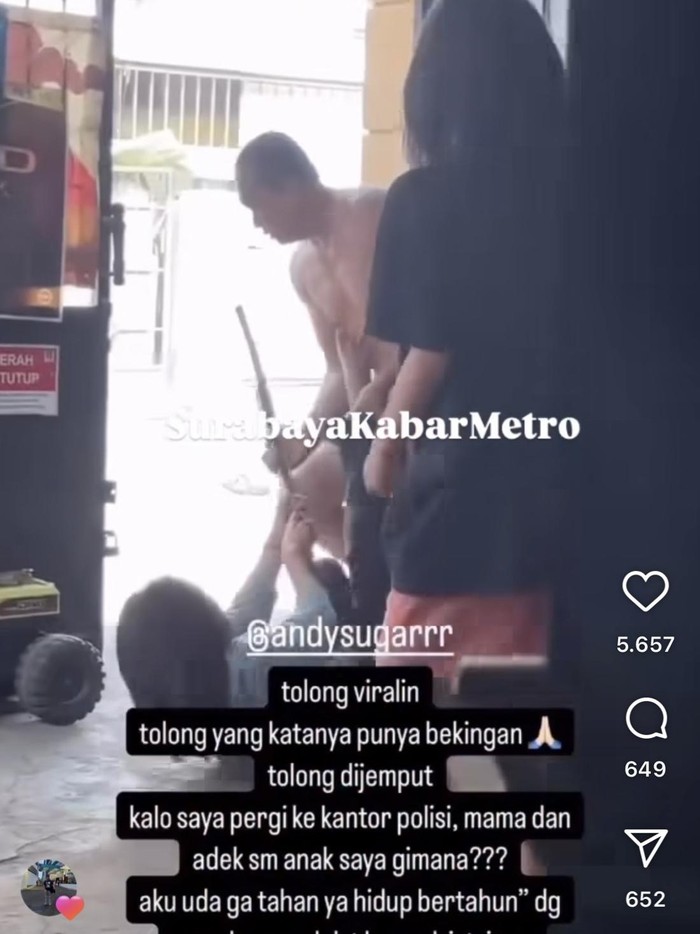 Viral aksi KDRT di Surabaya