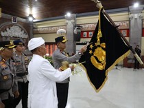 Dipimpin Wakapolda, Pataka Polda Bali Sura Dwipa Sarvabhavena Disucikan