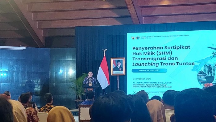 Wakil Menteri Agraria dan Tata Ruang/Badan Pertanahan Nasional (ATR/BPN) Ossy Dermawan