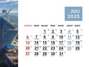 Kalender Juli 2025 Lengkap dengan Tanggal Merah, Yuk Cek Info Liburnya!