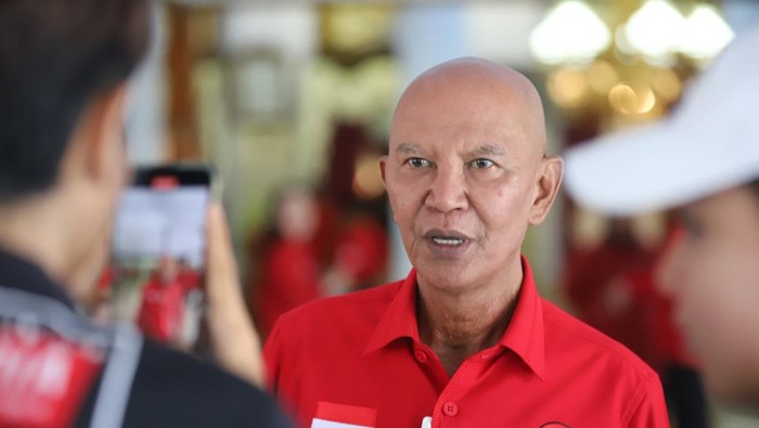 Ketua DPD PDIP Jatim, Said Abdullah saat menyampaikan persiapan Haul Bung Karno di Kota Blitar.