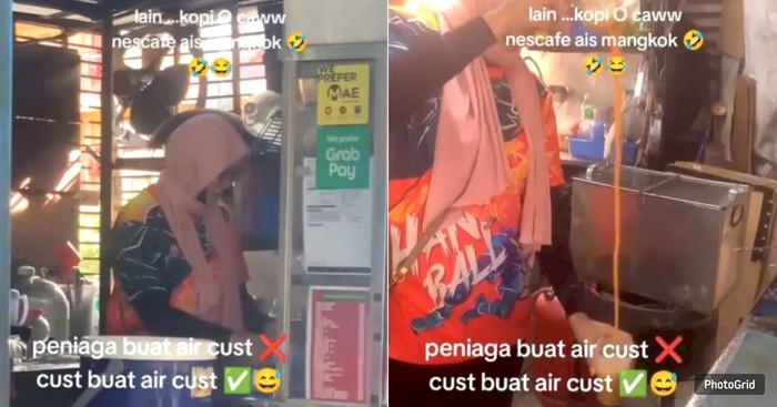 Inisiatif Tinggi! Pelanggan Bikin Teh Tarik Sendiri karena Kedai Ramai