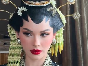 Potret Alyssa Daguise Bak Ratu Jawa di Acara Ngunduh Mantu, Pakai Kebaya Biyan