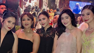 8 Gaya Artis di Acara Ngunduh Mantu Al Ghazali, Kebaya Mahalini Curi Atensi
