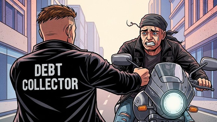 Ilustrasi debt collector.