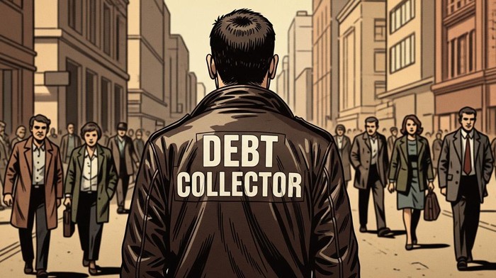 Ilustrasi debt collector.