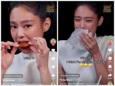 Jennie BLACKPINK Tersiksa Makan Chicken Wings Pedas, Sampai Bergetar!