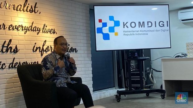 Kepala BPSDM Komunikasi dan Digital Kementerian Komunikasi dan Digital, Boni Pudjianto. (CNBC Indonesia/
Novina Putri Bestari)