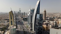 Pemandangan dari drone memperlihatkan pemandangan kota di Riyadh, Arab Saudi. Foto: REUTERS/Mohammed Benmansour
