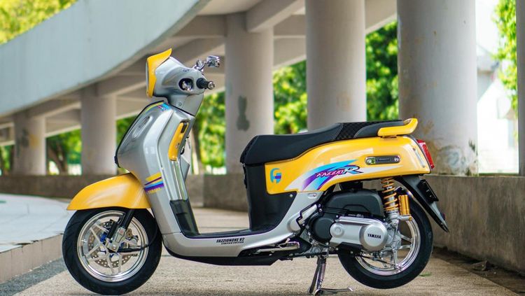 Wujud Fazzio Hybrid yang Dimodifikasi Racing ala Legenda 2 Tak Yamaha