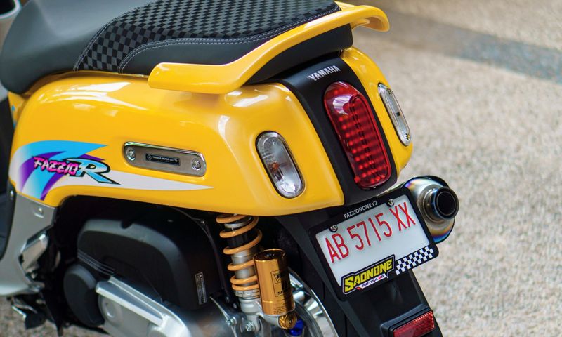 Modifikasi Yamaha Fazzio bergaya racing