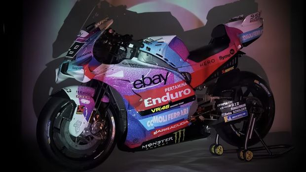 Motor tim Pertamina Enduro VR46 Racing Team dengan livery spesial di Mugello