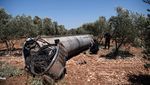 Penampakan Puing-puing Rudal Iran di Wilayah Israel