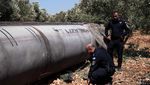 Penampakan Puing-puing Rudal Iran di Wilayah Israel