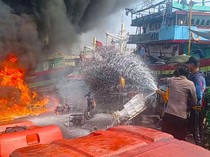 Aksi Cepat Polres Tegal Kota dan Tim Gabungan Padamkan Kebakaran di Pelindo