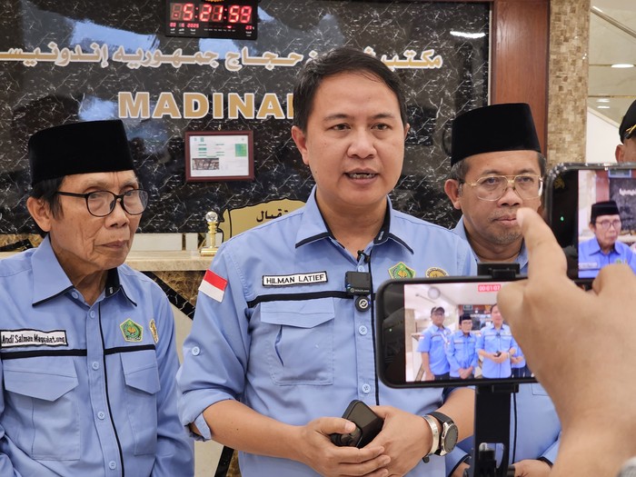 Dirjen PHU Hilman Latief memberikan keterangan soal nota diplomatik Dubes Saudi