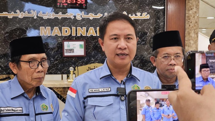 Dirjen PHU Hilman Latief memberikan keterangan soal nota diplomatik Dubes Saudi