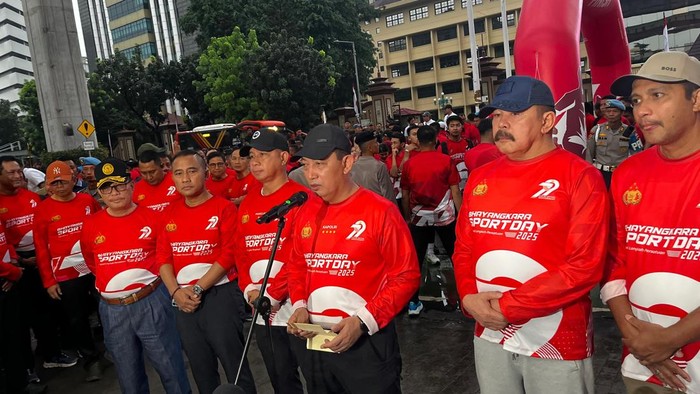 Kapolri Jenderal Listyo Sigit Prabowo di pembukaan Bhayangkara Sport Day 2025 (Ondang/detikcom)