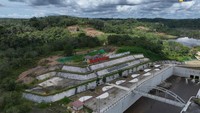 Kehadiran bendungan ini juga diperlukan sebagai infrastruktur pengendali banjir di wilayah hilir seluas 142,69 m3/detik dan sumber energi listrik PLTMH (Pembangkit Listrik Tenaga Mikrohidro) sebesar 0,14 Megawatt.   Dok. Kementerian Pekerjaan Umum