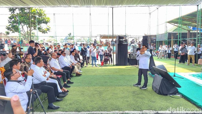 Menteri Koordinator Pemberdayaan Masyarakat Muhaimin Iskandar saat kegiatan Rembug Desa di Kabupaten Bandung