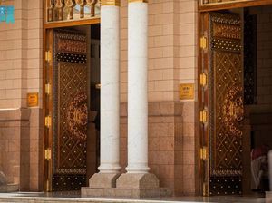 Megahnya Pintu Masjid Nabawi Berlapis  Emas, Libatkan Kolaborasi Lintas Negara