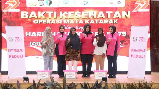 Polres Metro Tangerang Kota menggelar operasi katarak gratis dalam memperingati HUT Bhayangkara ke-79