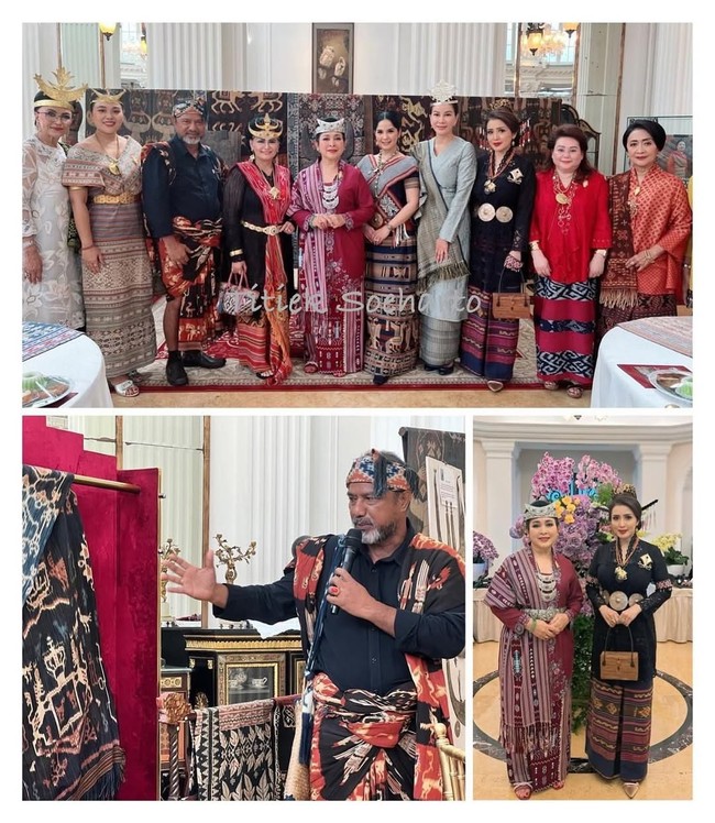 “Secara tidak langsung, kami membantu para perajin NTT.  Setiap daerah punya ciri khas tersendiri, demikian juga NTT. Saya juga baru tahu, semua tenun NTT punya makna tersendiri,” ujar Titiek dalam sebuah video yang diunggah di Instagram-nya. (Foto: Instagram/@titieksoeharto)