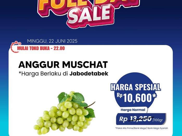 Transmart Full Day sale anggur