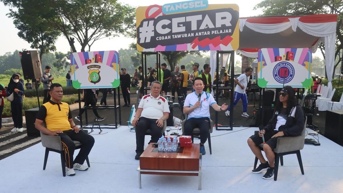 Polres Tangerang Selatan mengungkap angka tawuran di wilayah Kota Tangerang Selatan (Tangsel) berkat program CETAR (Cegah Tawuran Antar Pelajar). (dok.Istimewa)