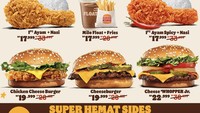 Ikut meriahkan promo tanggal tua, ada Burger King yang punya promo Jumbo. Harga menunya mulai dari Rp 17 ribuan untuk nasi ayam dan Rp 20 ribuan untuk burger. Cuan banget! Foto: Instagram burgerking.id