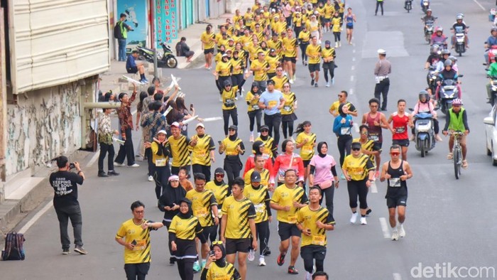 Ribuan peserta mengikuti  gelaran Bhayangkara Lampung Run 2025, Minggu (22/6/2025) pagi.