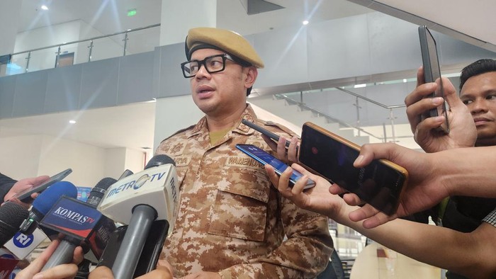 Wamendagri Bima Arya Sugiarto di IPDN, Jatinangor, Sumedang, Jawa Barat. (Adrial/detikcom)
