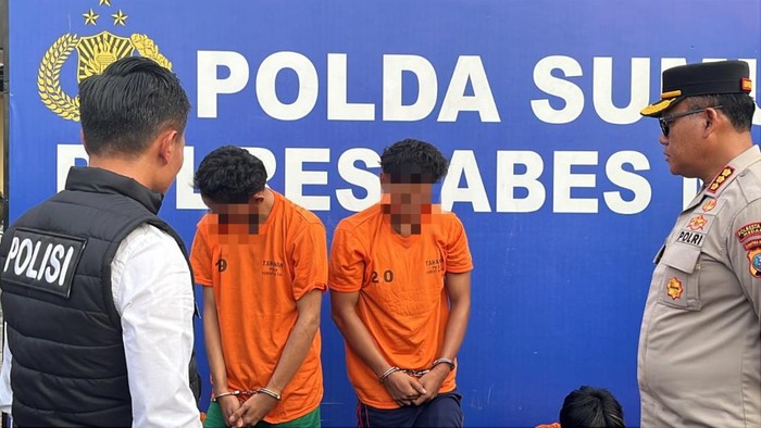 2 terduga pelaku pembunuhan wanita di Deli Serdang. (Istimewa)