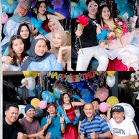 Tak hanya keluarga, orang-orang terdekat Ayu juga turut hadir memeriahkan acara kejutan ulang tahunnya. Foto: Instagram/@ayutingting92